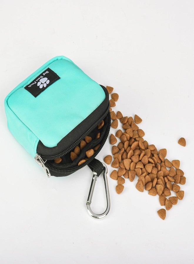 eBasics 2 Pack Small Dog Treat Carrier Pouch for Leash Dog Training Reward Pouch Snack Bait Bag Puppy Walking Treat Poop Bag Holder, Black & Blue - Image 2